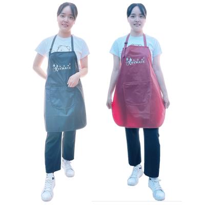 China Fashionable Make ByMACE Salon Apron Big Pocket Waterproof Anti-Clogging Cooking Apron Barber Kitchen Apron for sale