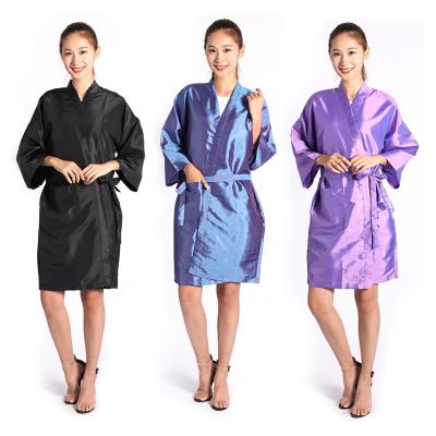 China New Custom Anti Static Water Repellent Kimono Styling Waterproof/Anti-Static Logo Salon Hairdressing Kimono Beauty Salon for sale