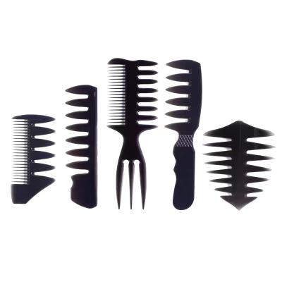 China Hot Sale Home /Hotel /Salon /Travel Men Oil Head Barber Comb Hairstyle Salon Hairdressing Comb Tooth Hair Styling Beard Comb for sale