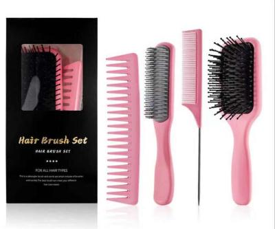 China Home Wet Dry Long Thick Curly Hair And Massage Your Scalp Men Women Hair Brushes Airbag Comb Set for sale