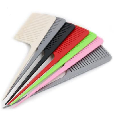 China Salon Hair Styling Tools Barber Plastic Hair Tinting Comb Haircut Middle Comb for sale