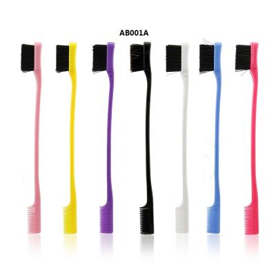 China New Salon Design Two-effect ABS Nylon Plastic Multicolor Eyebrow Type Toothbrush Brush for sale