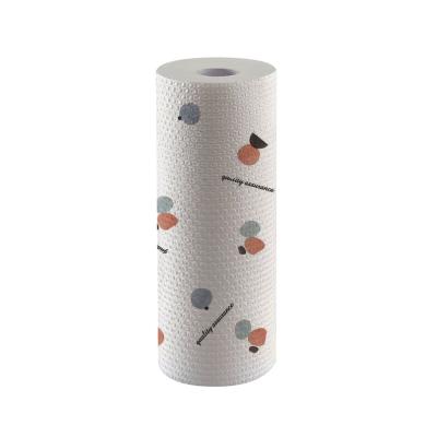 China Custom Eco Friendly Eco Friendly Printed Kitchen Towels Tissue Towel Printed Reusable Paper Roll for sale