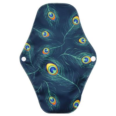 China Side-gathering Customized Waterproof Reusable Period Pads Organic Bamboo Fiber Cloth Sanitary Napkins Pads for sale