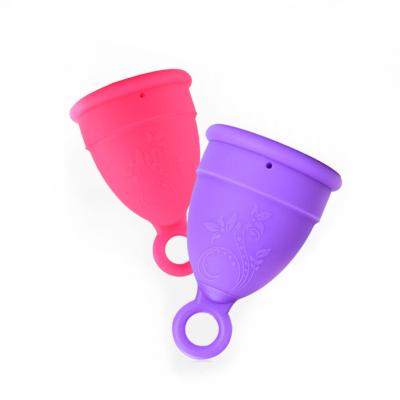 China Healthy Menstrual Cup 2 Piece Medical Grade Silicone Foldable Menstrual Cups Reusable Period Cups Set Women for sale