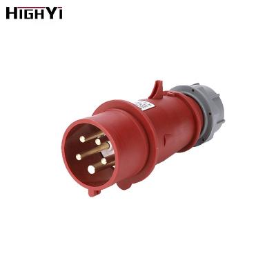 China Industrial HY3501 IP44 3p+E+N Waterproof 380~415V High End Type 32 Amp Industrial Plug for sale