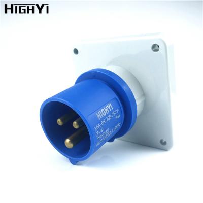 China Industrial Hot Sale HY1351 IP44 Waterproof 2 Phase 2P+E 200~250V Durable 16 Amp Industrial Concealed Socket For Refrigerator for sale