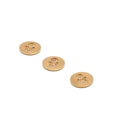 China Other factory provide multiple sizes round brass material button for clothing for sale