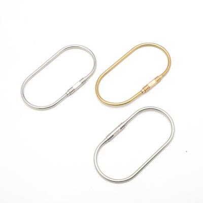 China Durable Customized Carabiner Gold Different Shape Camping Survival Brass Key Chain for sale