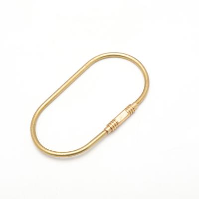 China Hot Selling Durable Light Weight Small Screw Brass Key Chains With Different Shape for sale