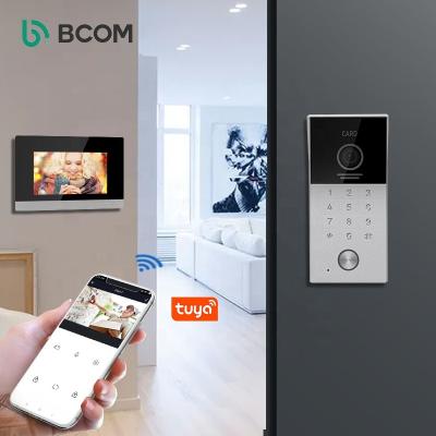 China Open Bcom Apartment Wired Telephone Video Screen Door Intercom Audio Visual Entry System for sale