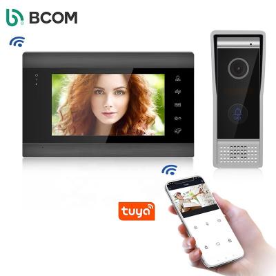 China Plastic Smart Ring Doorbell Tuya wifi IP intercom tech support IOS and Android video unlock/monitors/intercom for sale