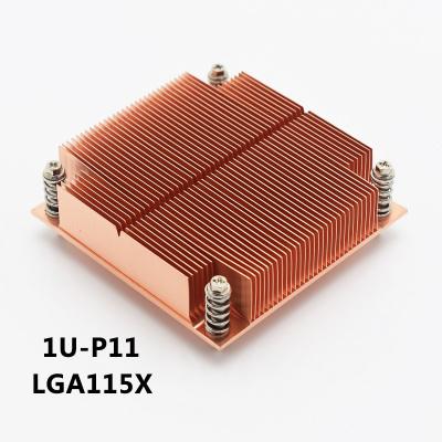 China Processor Intel Lga115X 1U Server Passive Cooler Copper For Lga1150 1151 1155 1156 for sale