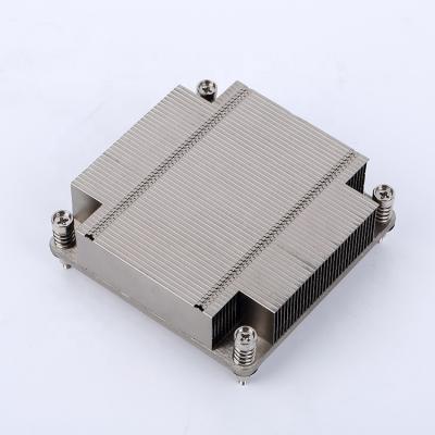 China Heat Sink Customized Aluminum Stacked Zipper Fin Heat Sink Soldering on Aluminum Base for sale