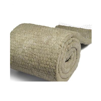 China Refractory Insulating Fireproof Rockwool Roll Mineral Wool Insulation Blanket For Roof Building Materials for sale