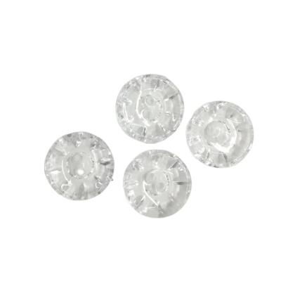 China New Viable Craft Flower Clear Acrylic Buttons Craft 2 Sewing Holes Button For Clothes Decor for sale