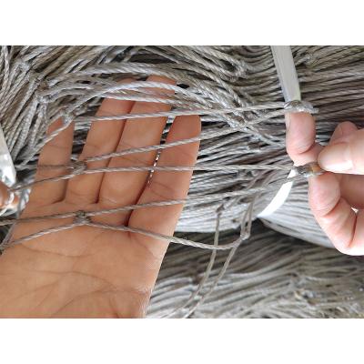 China China Market Guyana Factory High Tenacity High Tenacity Polyethylene PE Gray Color Double Knots Farming Fishing Nets 380D/27PLY 7-1/2