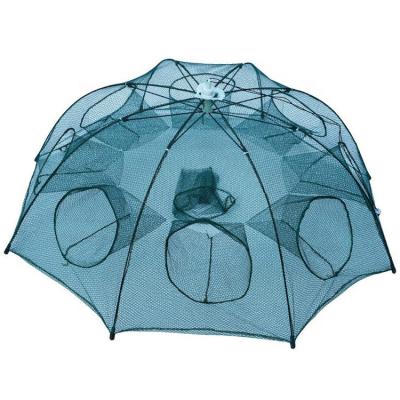 China China High Strength Cheap Price Fishing Trap Umbrella Folded 6-20 Hole Portable Automatic Minnow Crawfish Fishing Shrimp Cage Fishing Net for sale