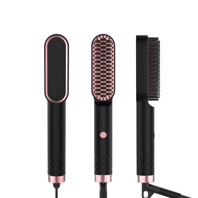 China Duct Beard Straightener for Men Beard Ionic Heated Brush Portable Beard Straightening Comb for sale