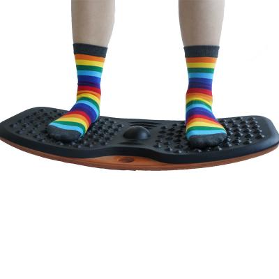 China Anti Fatigue Foot Massage Heads Anti Fatigue Position Wholesale Desk Mat Wood Balance Board With Ergonomic Design Non-slip Bottom for sale