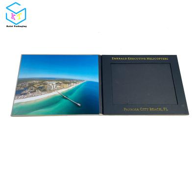 China Custom Recyclable Slim Rigid Postcard Presentation Box Gold Foil Packaging for sale