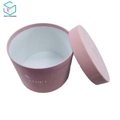 China Recyclable Luxury Custom Preserved Rose Velvet Box Flower Packaging Rose Cylinder Round Boxes for sale