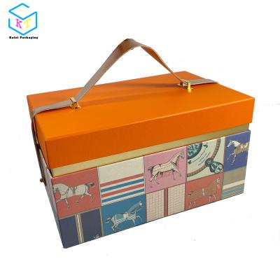 China Custom Recycled Packaging Materials Cardboard Food Storage Japanese Sushi Box With Handle for sale