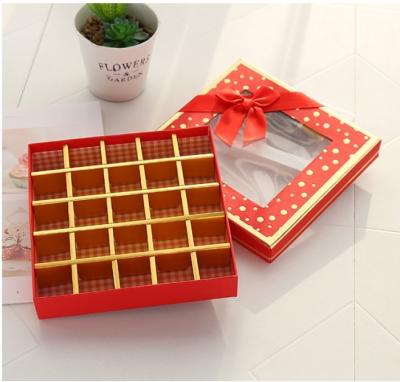 China Recyclable Wholesale Cardboard Decorative Chocolate Boxes With Clear Inserts Window for sale