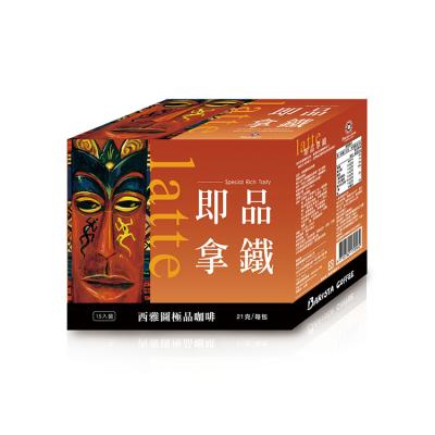 China Bartender's Instant Latte 3-in-1 Full-Size Coffee 15 Bags Per Box for sale