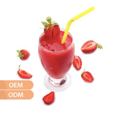 China OEM natural strawberry fruity syrup for mixing with soft drinks for sale