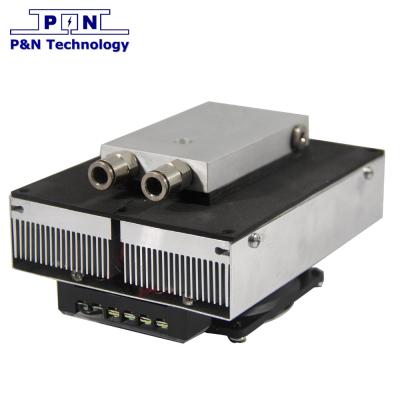 China Laser Cooler P&N LA-45-12 Small DC 45W 12V Liquid To Air TE Peltier Thermoelectric Water Cooling System With Heatsink for sale