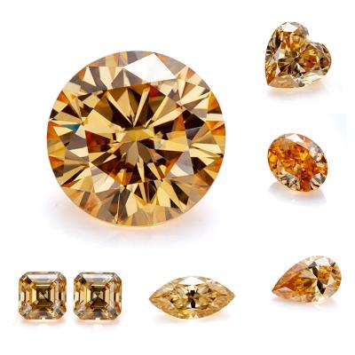 China Game Or Fire 1 CT 6.5 Mm 1.5 CT 7.4 Mm 2 CT 8.2 Mm D VVS Multi-Cut Yellow Color Superstars Round Cut EX Loose Synthetic Moissanite for sale