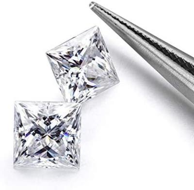 China Game Or Fire 1 CT 6.5 Millimeter 1.5 CT 7.4 Millimeter 2 CT Princess Color Brilliant Cut D VVS White 8.2 Millimeter Superstars Around Synthetic Loose Moissanite Cut EX for sale