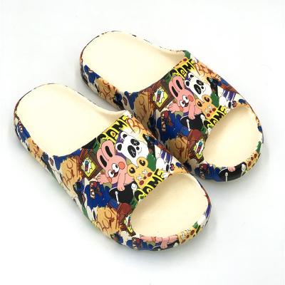 China Cushioning Black Friday Cartoon Printings EVA Foam Side Slippers Popular Sand Shoes Slippers for sale