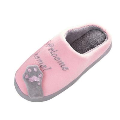 China Fashion Trend Designers Cheap Winter Bedroom Plush Anti-skid Warm Indoor Slippers For Women for sale