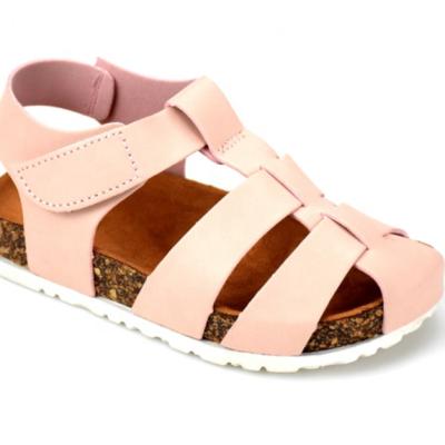 China 2021 new factory kids waterproof sandals leather trim casual shoes for girls boys baby slides slippers for sale