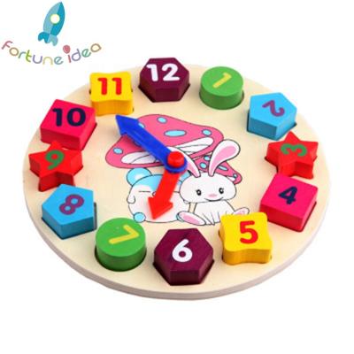 China Digital Clock Wooden Rabbit Learning Toys For Children FIMDDM9 for sale