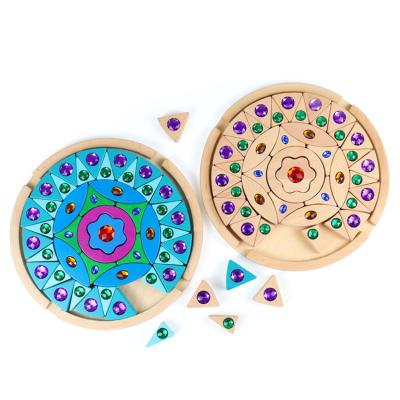 China Building Toy Wholesales Rainbow Building Blocks Mandala Diamond Building Blocks Wisdom Assembling Game for sale