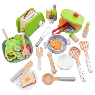 China The most product intelligence wooden kitchen cooking toy children play house toy simulation wooden kitchen toys for sale