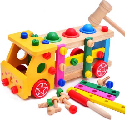 China Wooden Toys Car Assembly Truck Disassembly Nut Screw For Children FIYDL007 for sale