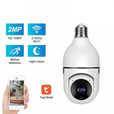 China Human Motion Tracking Panoramic CCTV 1080P 360 Full Color 2MP Wifi IP Camera PTZ Bulb Hidden Camera 3MP Socket Lamp Tuya Smart Camera E27 for sale