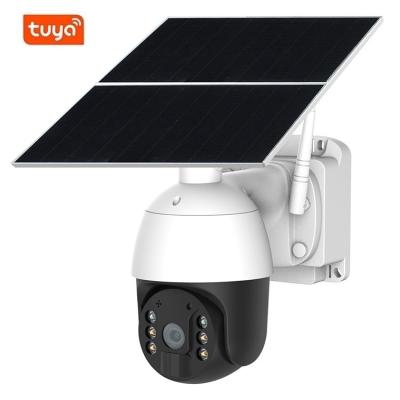 China Human Motion Tracking 4g wifi sim solar power camera ptz cctv security camera solar outdoor low power 1080P 4MP PIR solar camera for sale