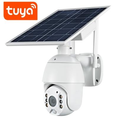 China Human Motion Tracking Outdoor Solar Wifi Security Video Water Proof Solar IP Camera 4G Tuya App App Wifi System 1080P Hd Outdoor Night Camera for sale