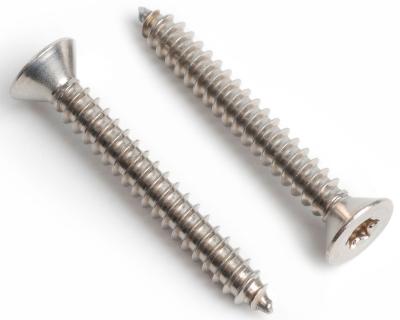 China High Quliaty304 316 410 Stainless Steel Flat Countersunk Head Flat Head Self Tapping Screw for sale