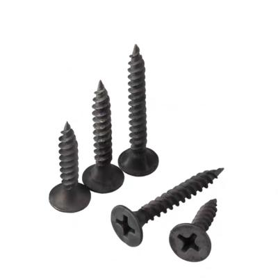 China Tornillos Phil Fine Thread Collate Big Head Self-drilling Phosphate Drywall Screw Black Flat Assembled Gypsum Drywall Screws for sale