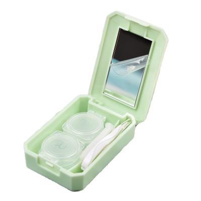 China Portable Lens Box Case Kit Waterproof Plastic Costume Contact Contact Lens Case Wholesale Popular Travel Contact Lens Box for sale