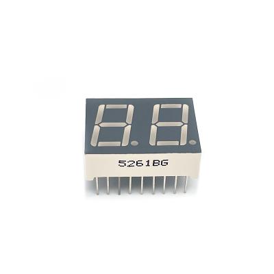 China 10% Indoor / Outdoor Saved 0.56 Inch Pure Green 7 Segment Led Display 2 Digits Led Digital Display For Indoor Led 7 Segment Display for sale