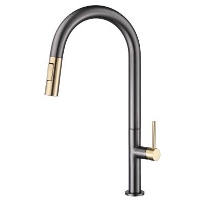 China Sense Faucets Kitchen Faucet Tap Pull Down Kitchen Taps Mixer Kitchen Faucet Gun Gray for sale