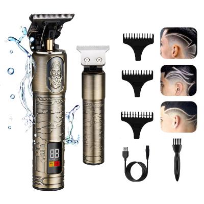 China Cheap Price Car Rechargeable Cordless Cut Machine Vintage T9 Waterproof Body Trimmer For Men for sale