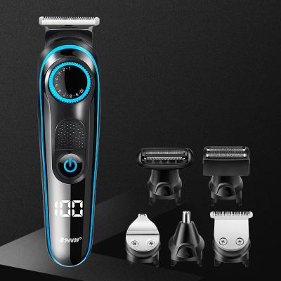 China Professional Car Shinon Men Powered Cordless Grooming Kit 5 in 1 Multi Functional Trimmer Kit Electric Beard Face Ear Nose Hair Trimmer for sale